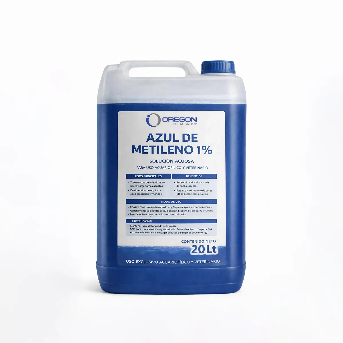 Azul Metileno solución 1% 2 Azul De Metileno 1 20 Lt