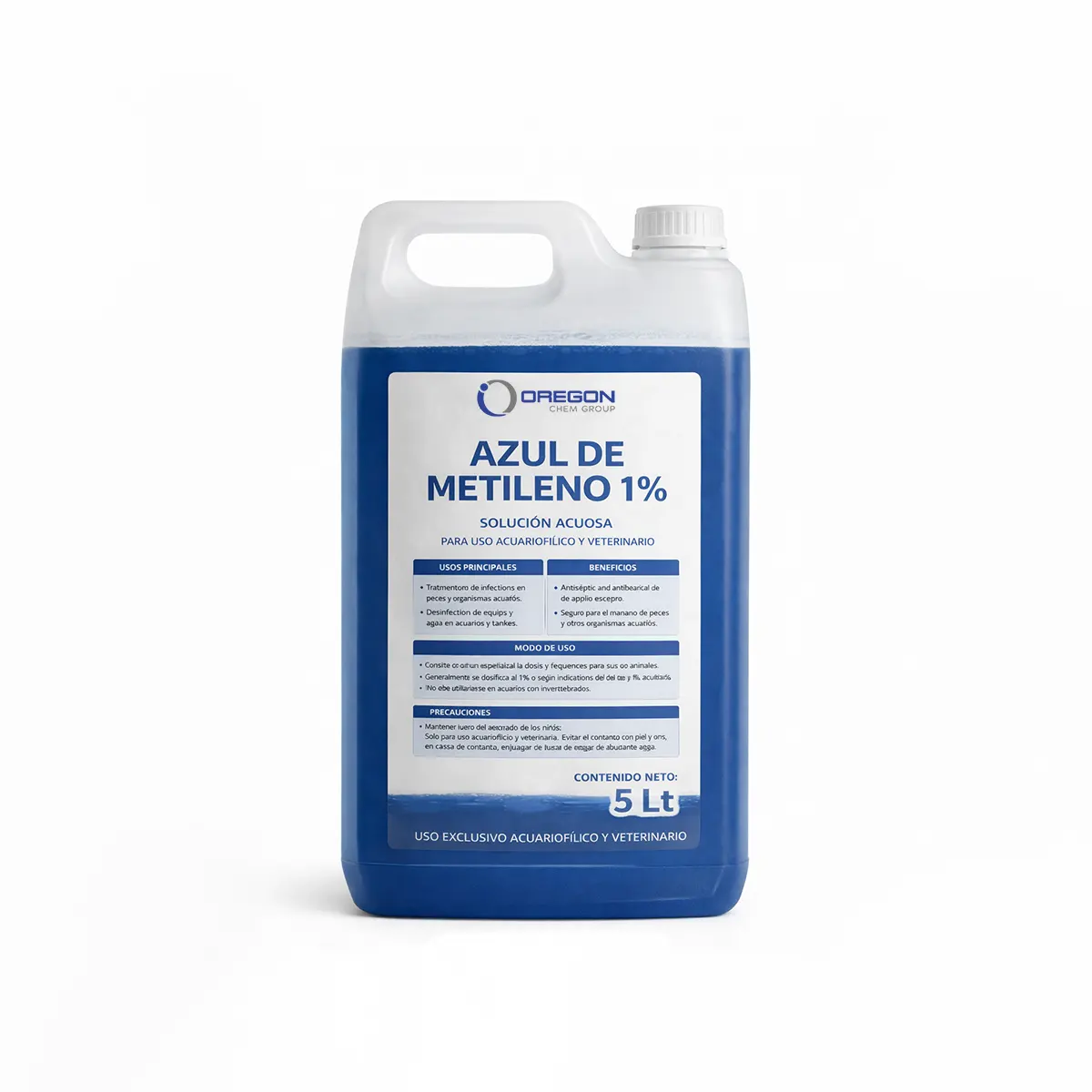 Azul Metileno solución 1% 4 Azul De Metileno 1 5 Lt