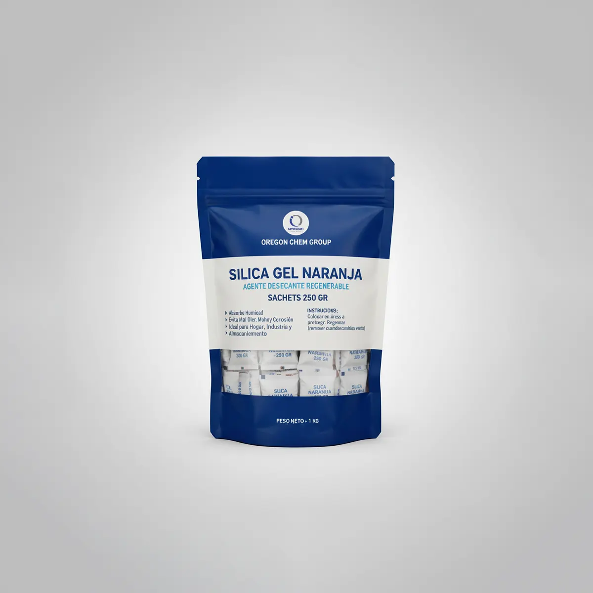 Silica Gel - Gel de Silice 9 Silica Gel Naranja Sachet 250 Gr 1K