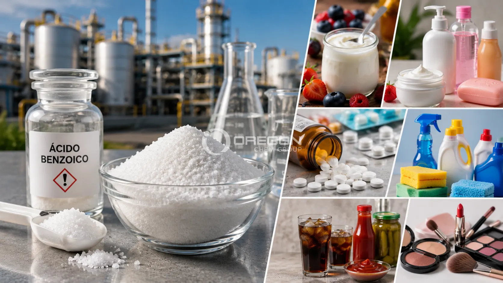 Ácido Benzoico: la materia prima clave detrás de miles de productos que consumimos cada día 2 Ácido Benzoico